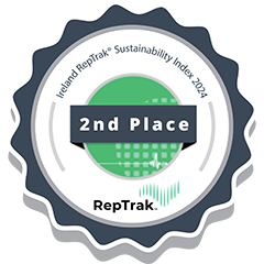 Logo of Ireland RepTrak Sustainability Index 2024 - Second Place
