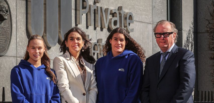 A group photo of John Hurley, Blaithin Liston, Nicola Tuthill, and Ellen Walshe. 
